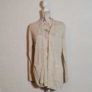 Lucky Brand White Long Sleeve Cardigan